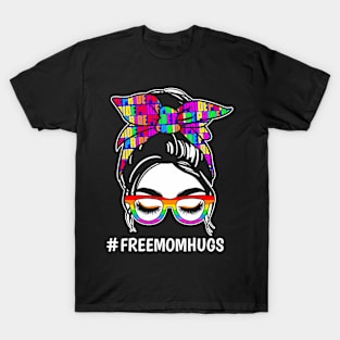 Pride Month Free Mom Hugs LGBT  Flag T-Shirt